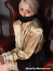 Photo of Charlotte Elizabeth in bondage.