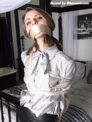 Photo of Chloe Toy in bondage.