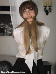 Photo of LilMissyUK in bondage.