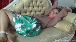 Photo of Stephanie Bonham-Carter in bondage.